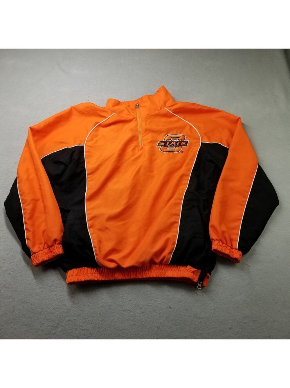 Oklahoma State Cowboys Pullover Windbreaker Jacket Size S Lined 58 Sports